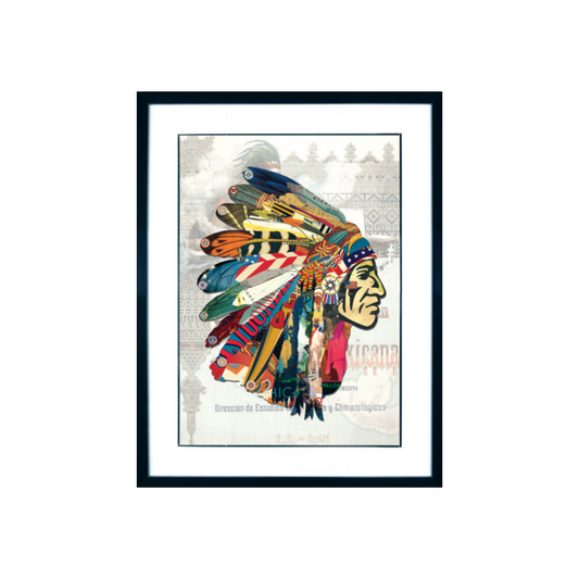 3D Collage Art | Indian Chief (24"x32")