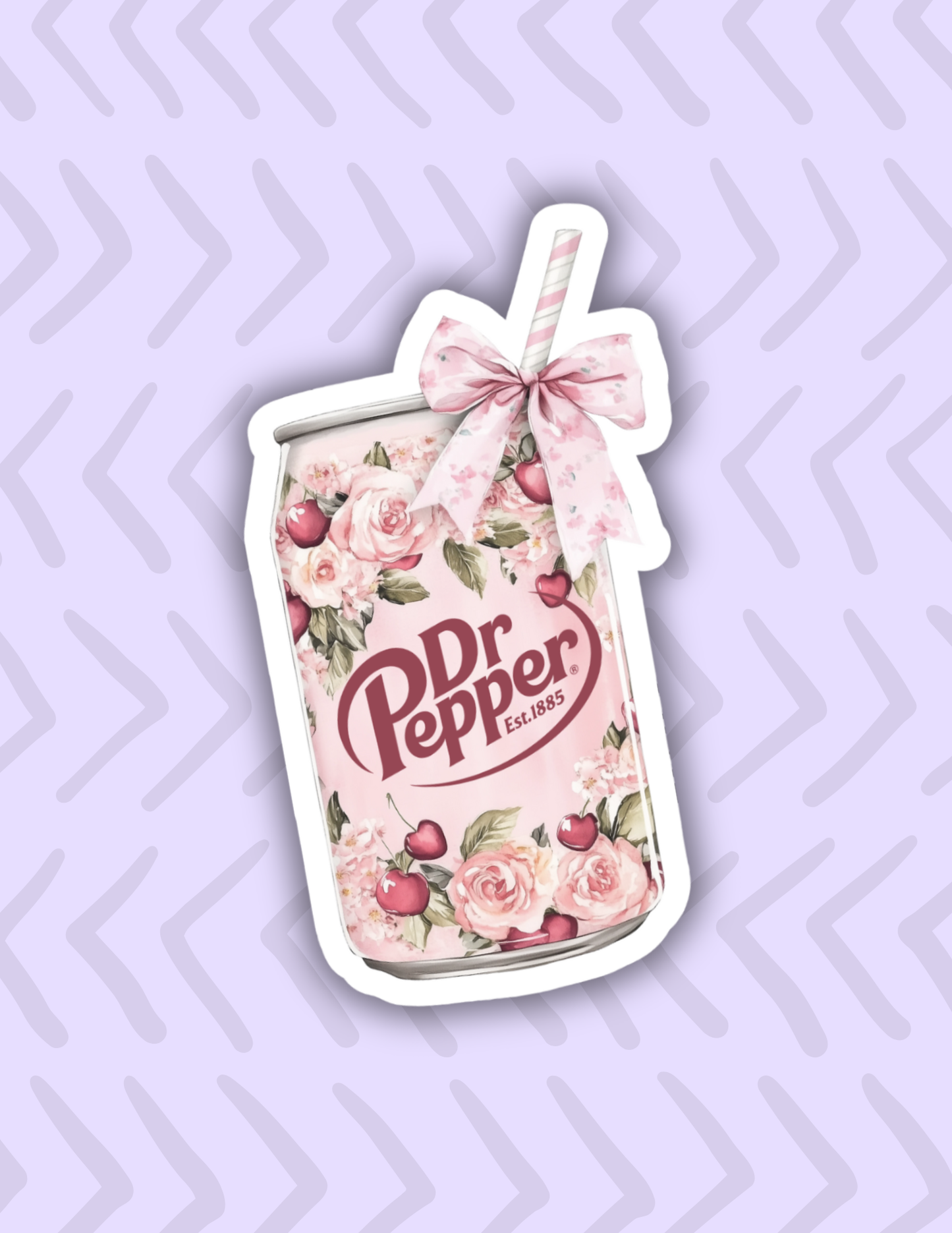 Dr.Pepper sticker,floral dr pepper decal,laptop decals