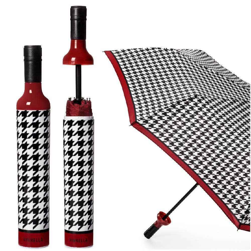 Vinrella - Houndstooth Bottle Umbrella