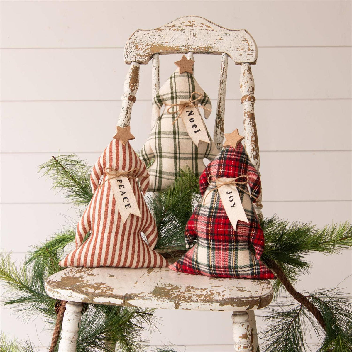 Mini Pillows - Trees With Christmas Words Assorted