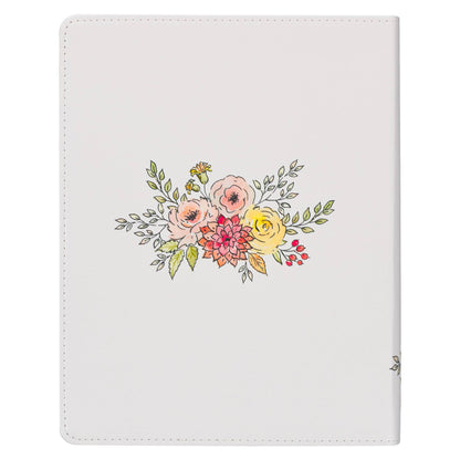 KJV My Creative Bible Faux Leather, White Floral Printed