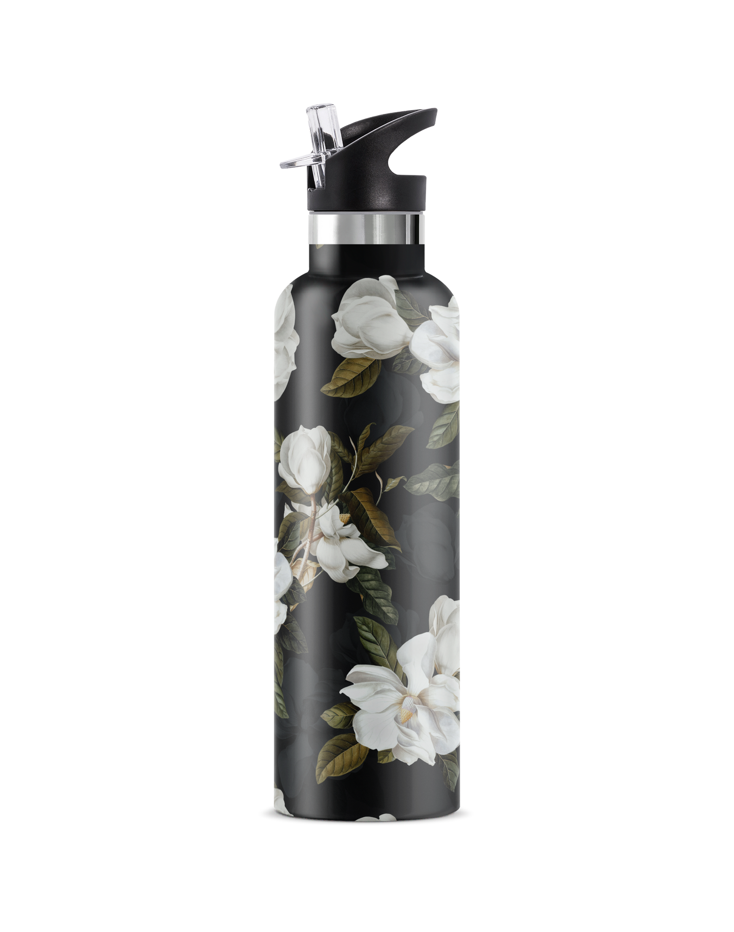 Magnolia | Dark Floral Magnolia 25oz Insulated Water Bottle