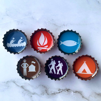 National Park Magnets - Spring decor, Handmade & Eco-friend 