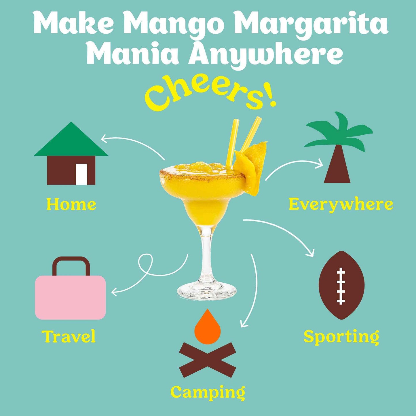 Craftmix - Mango Margarita Cocktail / Mocktail Mixer - 24ct Caddy