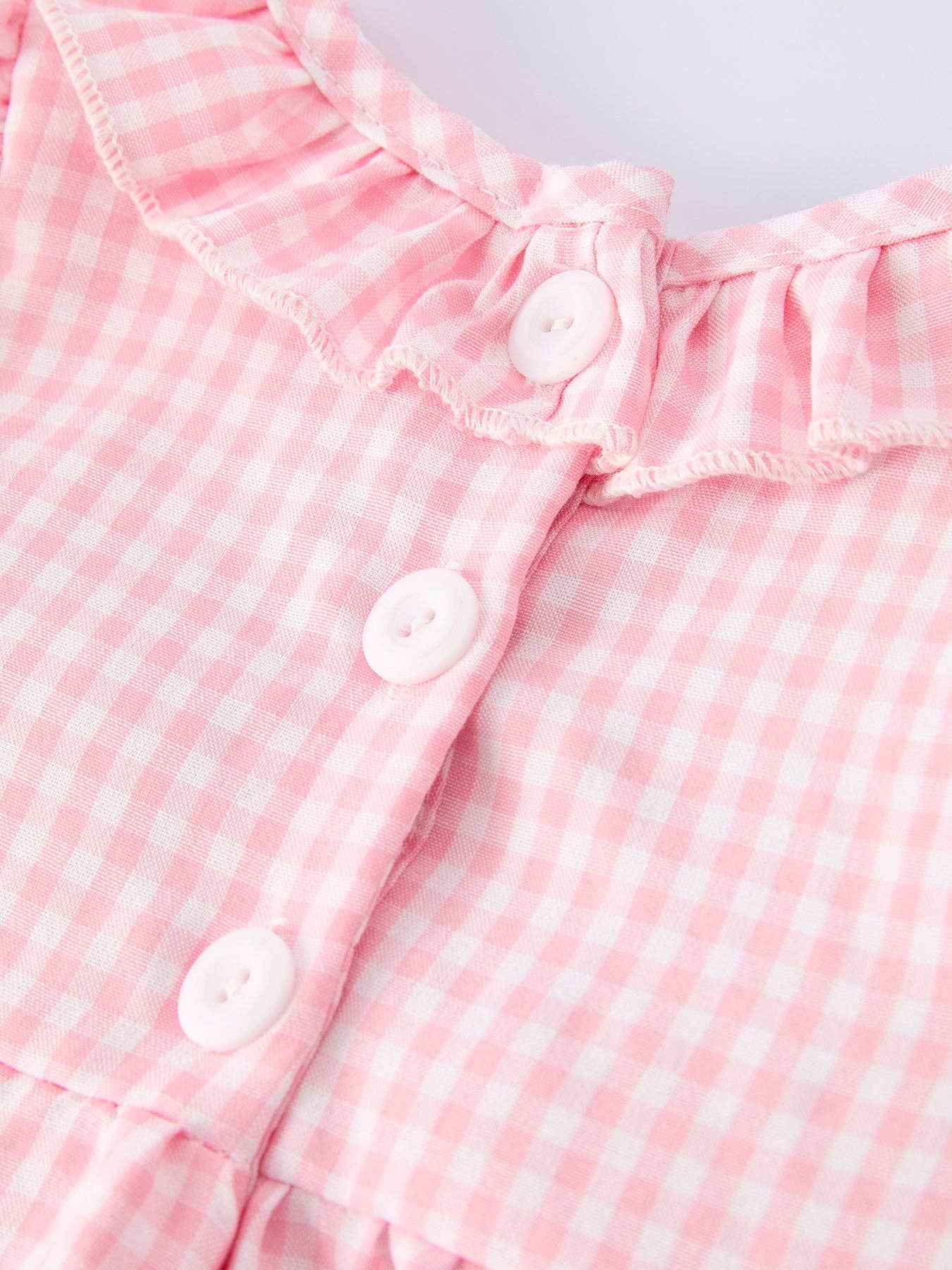 Baby Girls Summer Crocodile Embroidered Smocked Romper: 3M