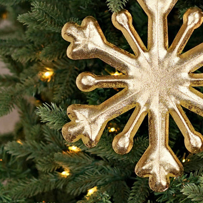 8in Metal Snowflake Ornament-Gold
