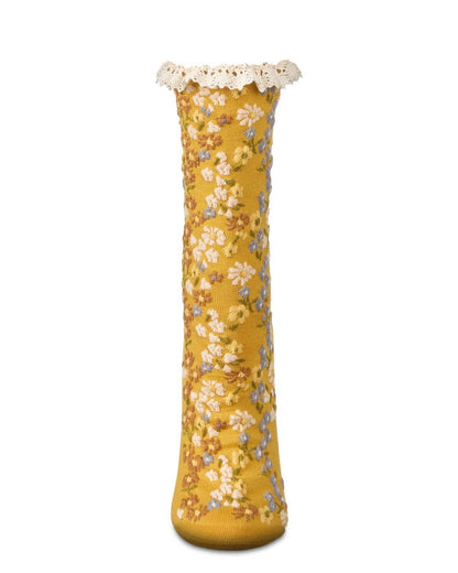 Liberty Floral Lace Cuff Crew