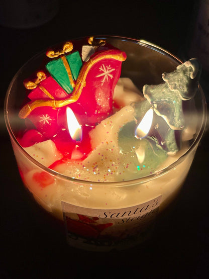 Santa's Sleigh Dessert Candle