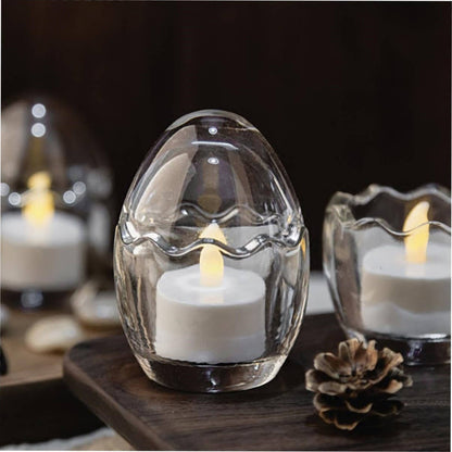 Glass Egg Shape Jar