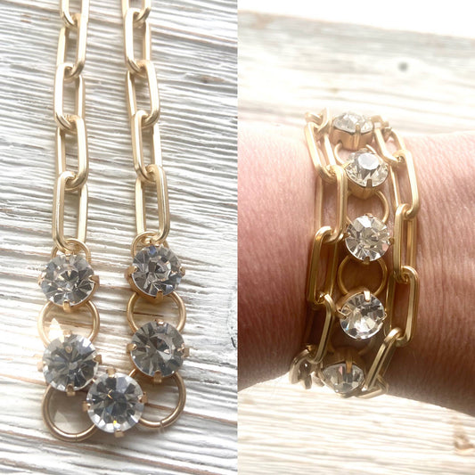 2 in 1 wrap crystal wrap necklace bracelet
