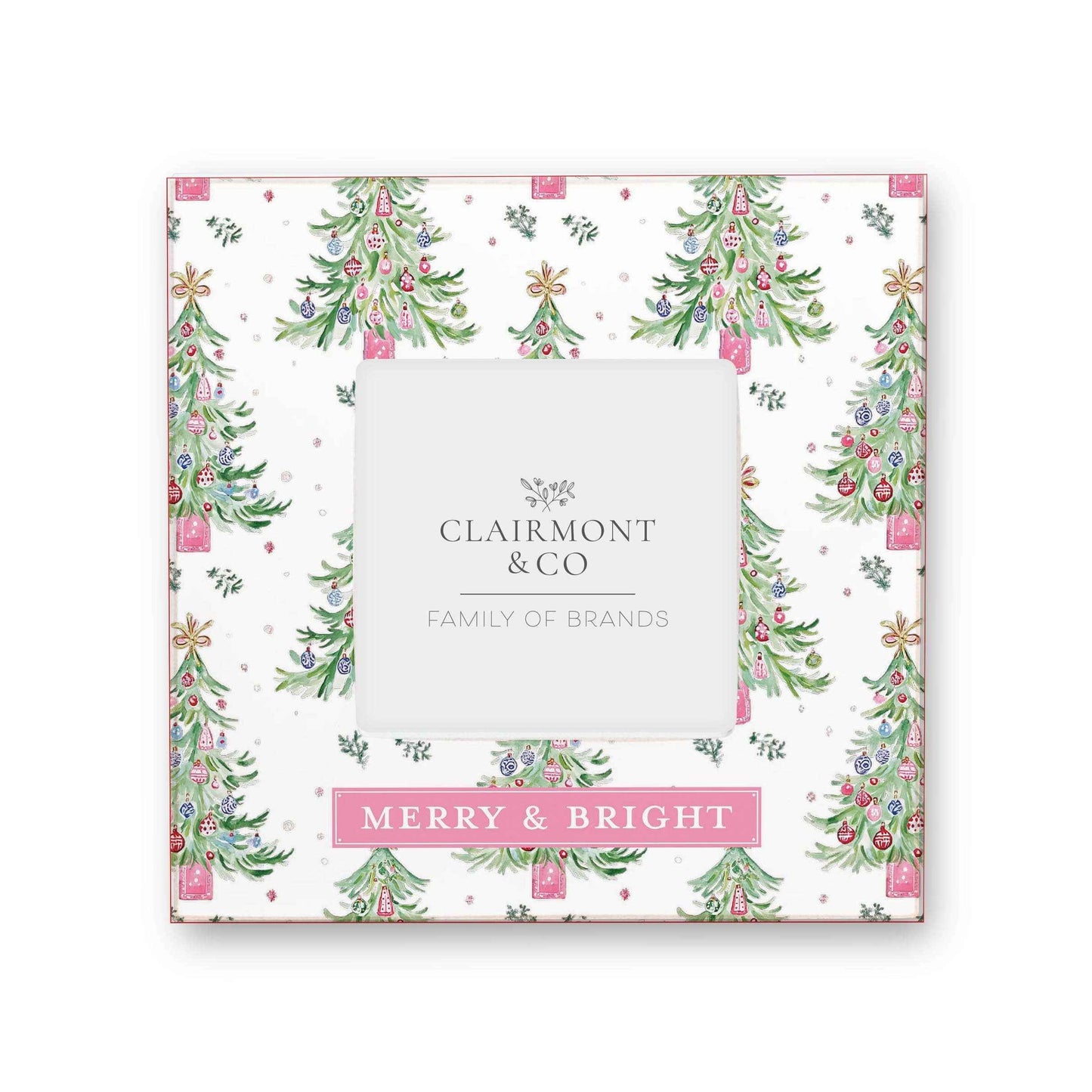 Simply Square Frame-Blush & Baubles - Millennial Christmas: White / Regular