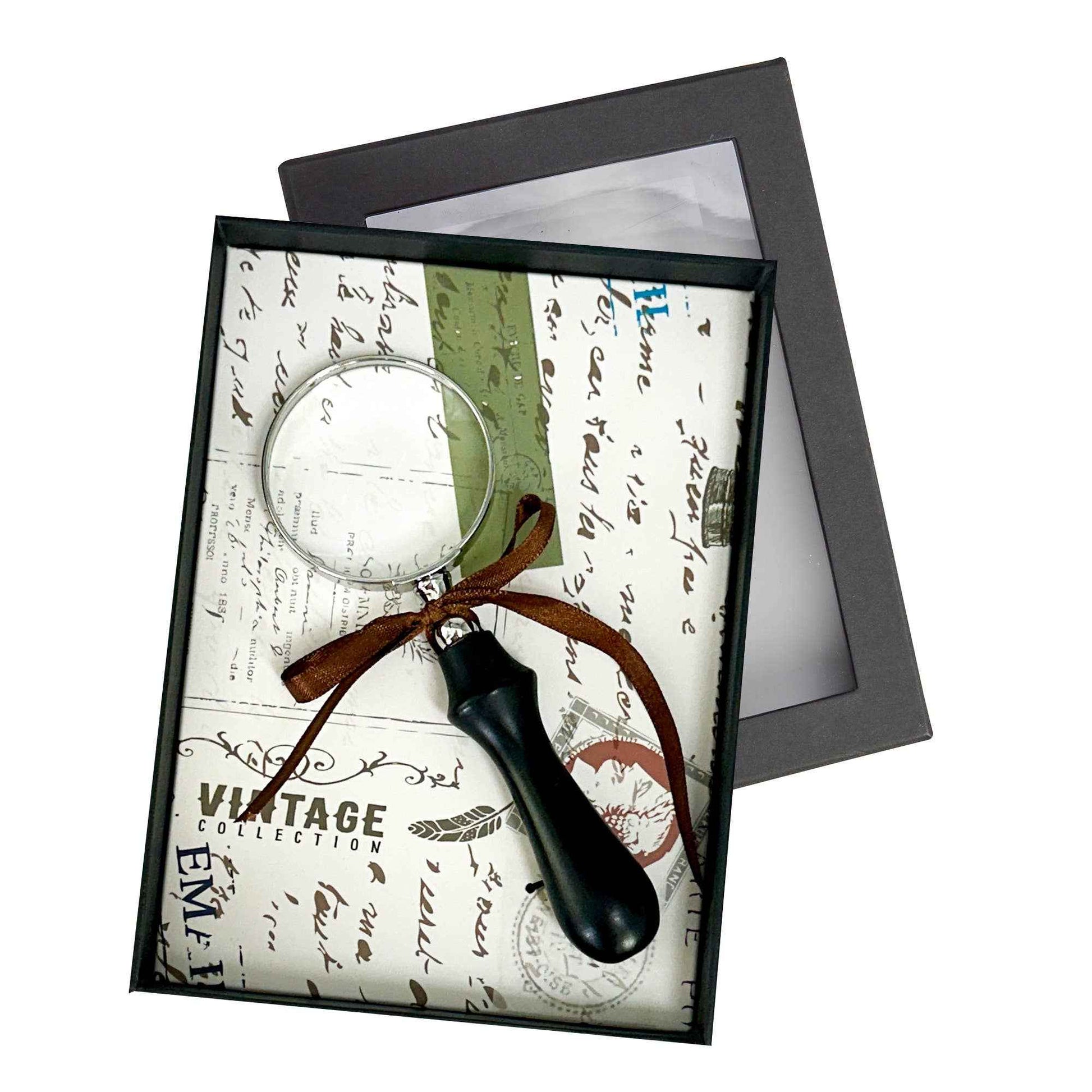 Handheld Magnifier with Wood Handle -Gift Boxed