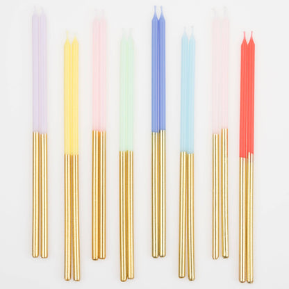 Gold Dipped Rainbow Mix Candles
