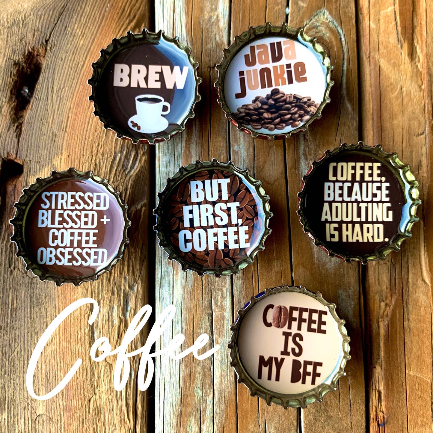 Coffee Magnets - handmade & eco-friendly
