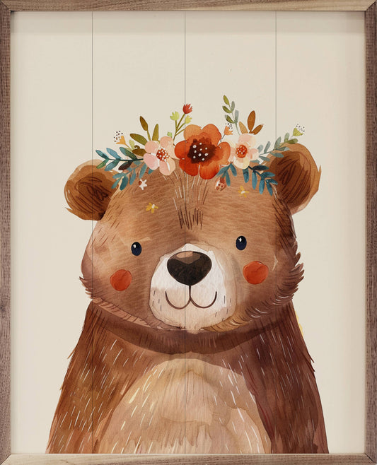 Boho Woodland Bear