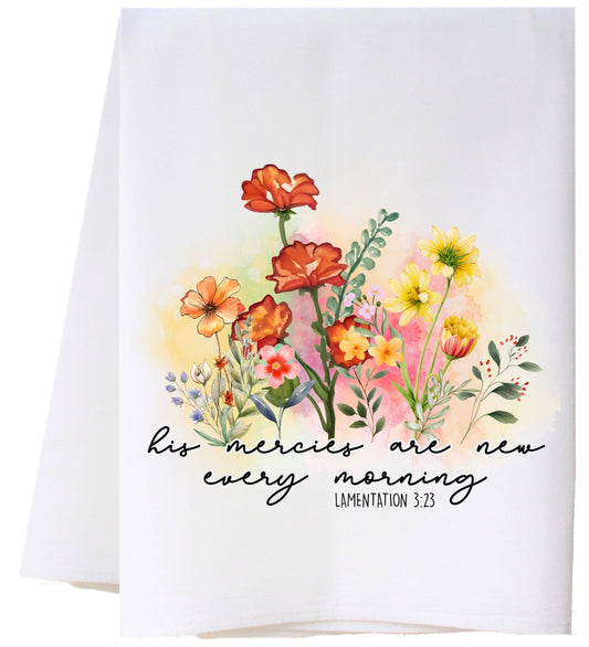 HIS MERCIES FLOUR SACK TOWEL