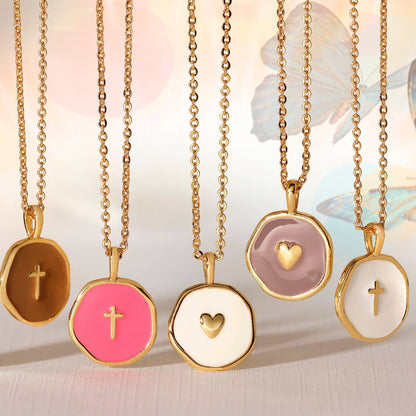 Tiny Cross Pendant Necklace