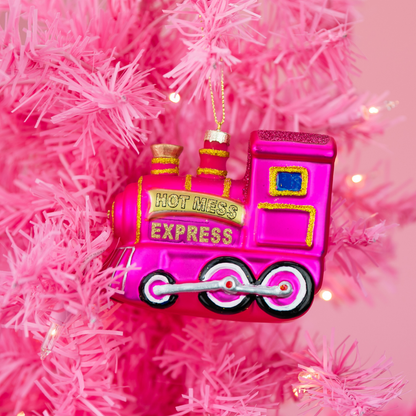 Chez Gagné - Hot Mess Express - Locomotive Train - Glass Blown Holiday Ornament