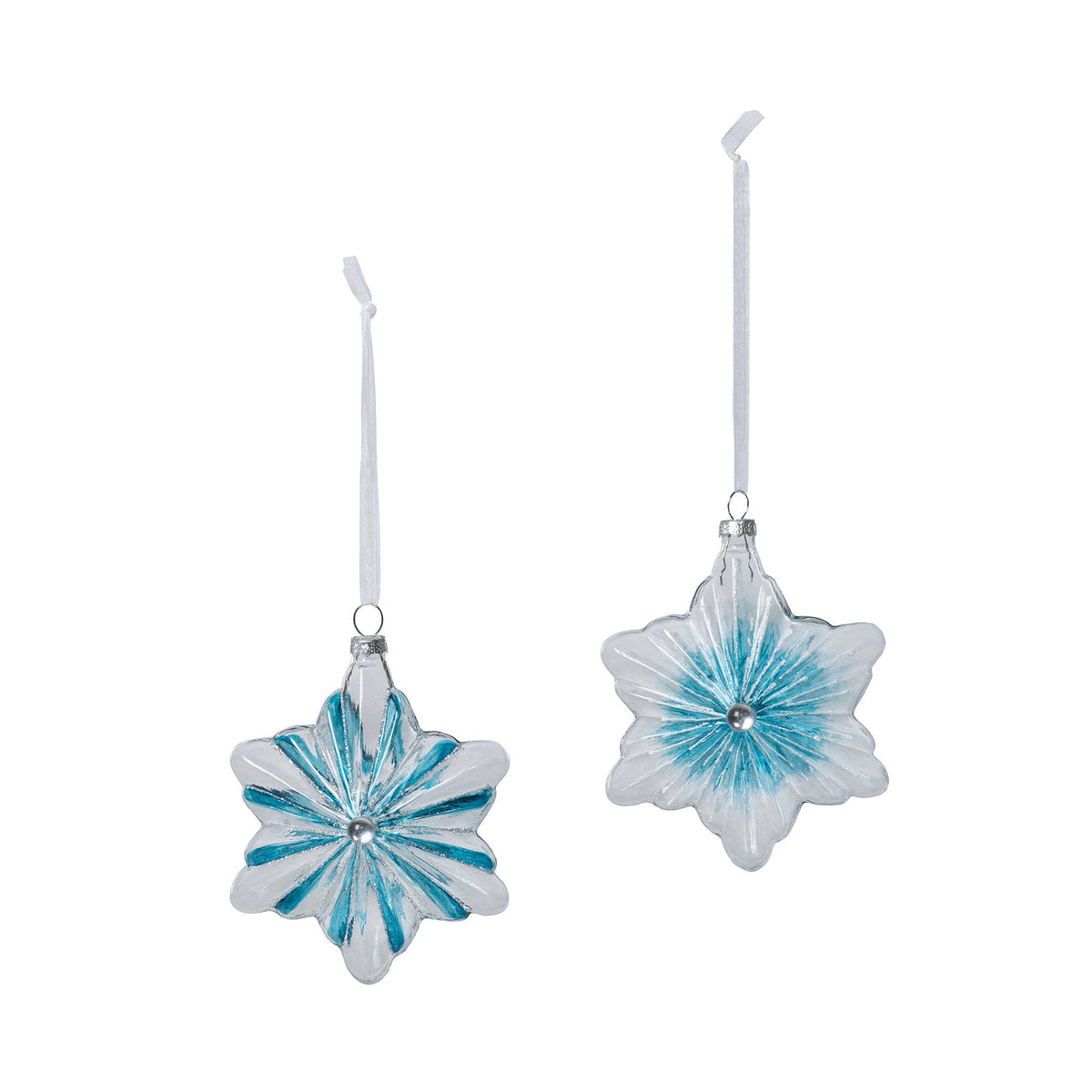 Northern Lights Glass Snowflake Ornament