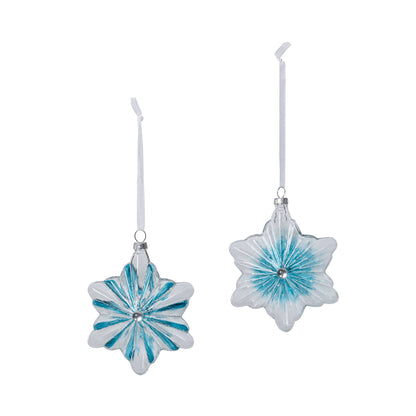 Northern Lights Glass Snowflake Ornament