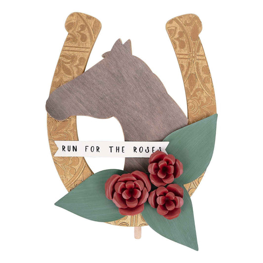 Derby Run For the Roses Horseshoe Topper