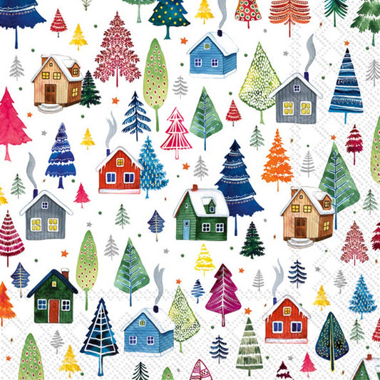 Paper Lunch Napkins 20 Count Winter Village