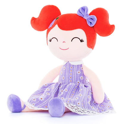 Grape Lilac Plush Doll With Red Hair