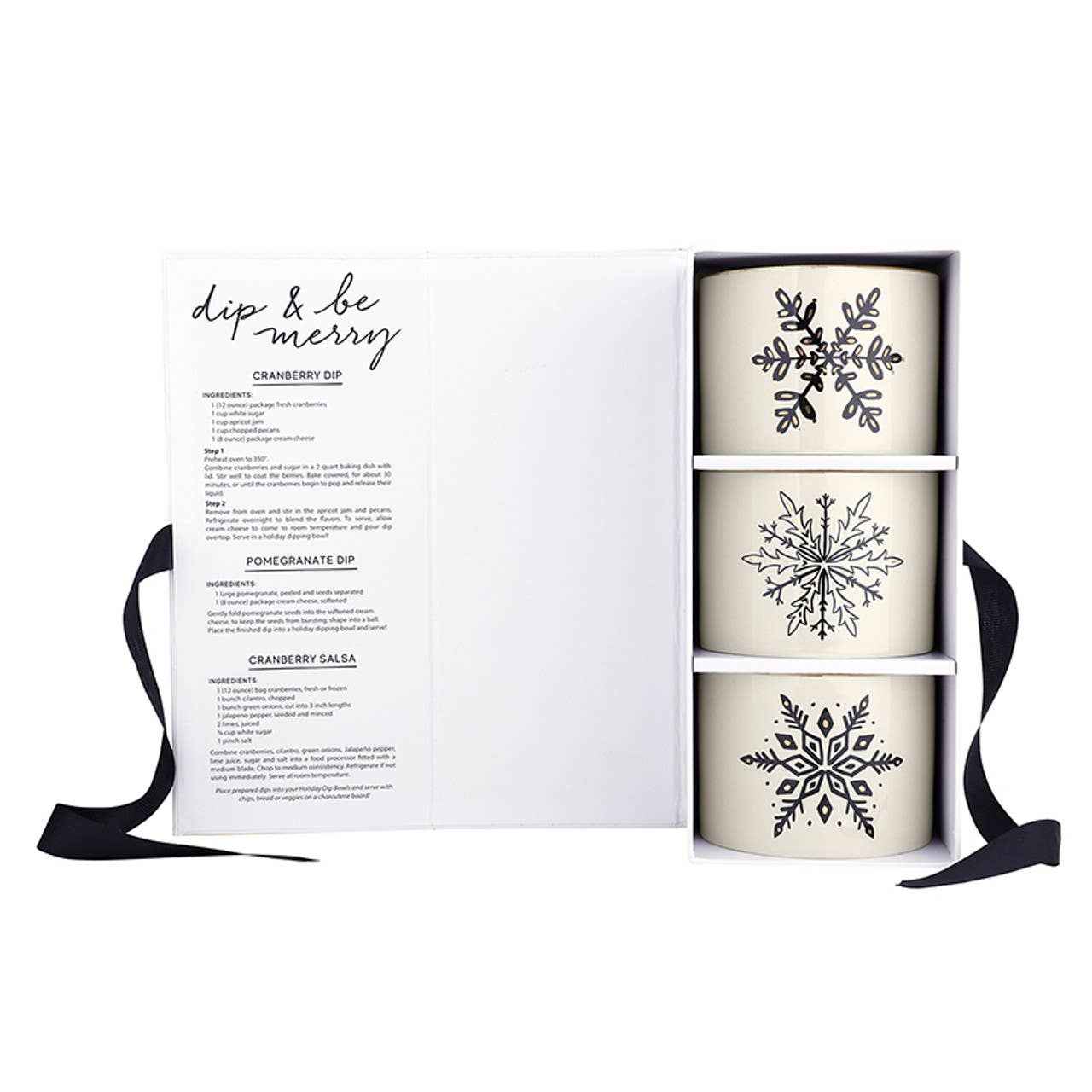 Gold Holiday Dip Bowls Book Box - Ho Ho Ho