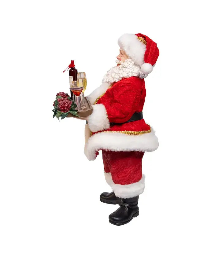 Kurt S. Adler, Inc. - 10.5" Fabriche Wine Santa