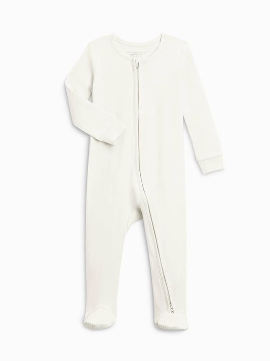 Organic Baby Zipper Sleeper Ivory