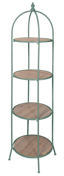 Sage Round Four Tier Plant Stand