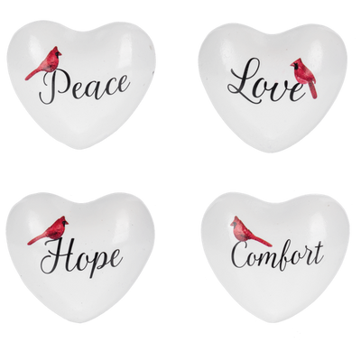 Cardinal with text -Chime Heart