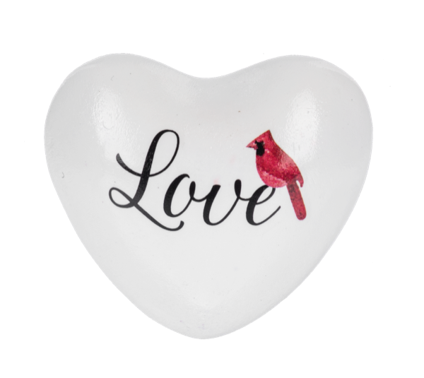 Cardinal with text -Chime Heart