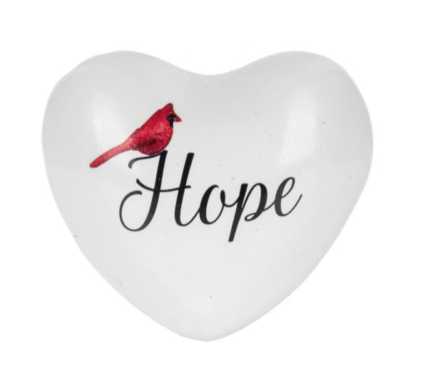 Cardinal with text -Chime Heart
