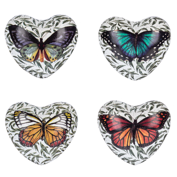 Butterfly Chime Heart Shaped