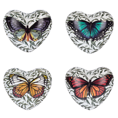 Butterfly Chime Heart Shaped