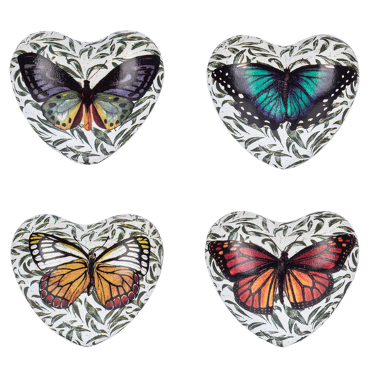 Butterfly Chime Heart Shaped