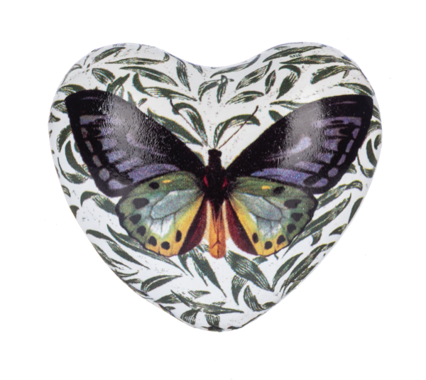 Butterfly Chime Heart Shaped