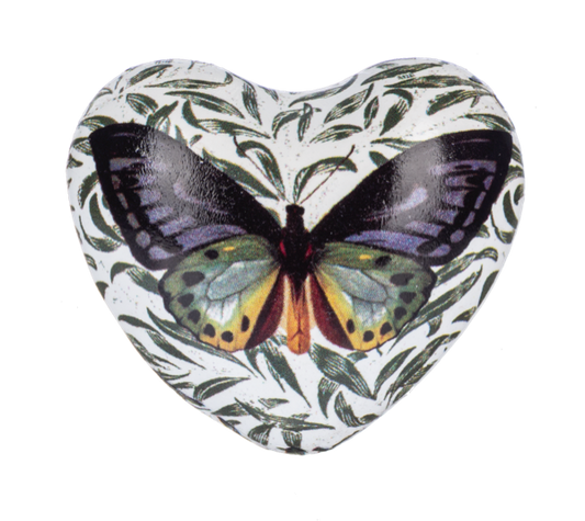 Butterfly Chime Heart Shaped