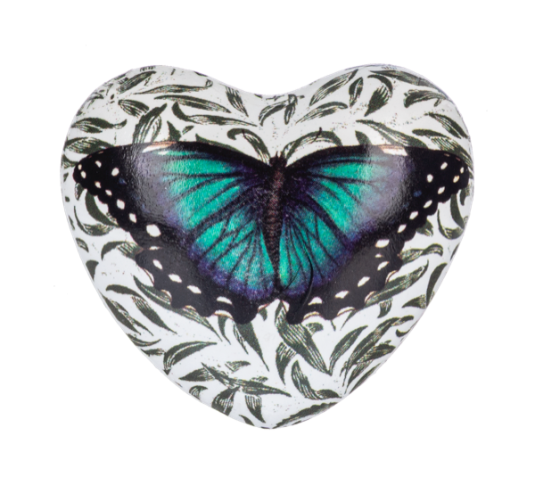 Butterfly Chime Heart Shaped