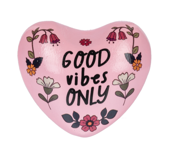 Inspirational Text with Flowers Chime Heart