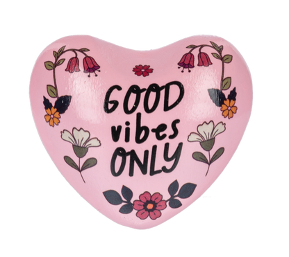 Inspirational Text with Flowers Chime Heart
