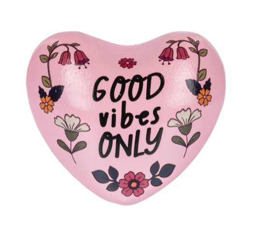 Inspirational Text with Flowers Chime Heart