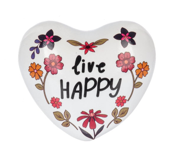 Inspirational Text with Flowers Chime Heart