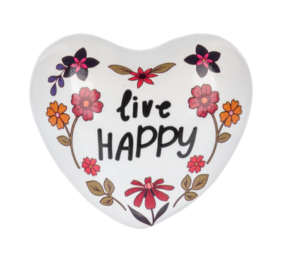 Inspirational Text with Flowers Chime Heart