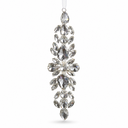 Clear Jewel Drop Ornament, Teardrop design