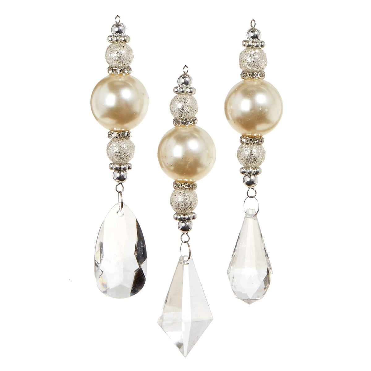 Crystal Pearl Drop Ornament