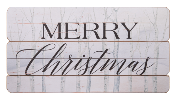 Merry Christmas Winter Forest Wall Decor
