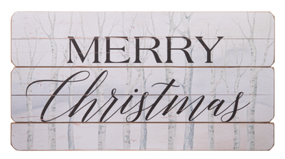 Merry Christmas Winter Forest Wall Decor