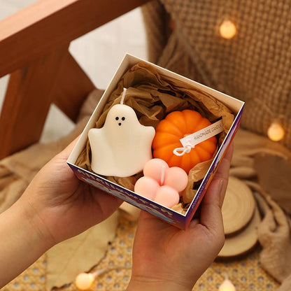 Velas Meta - Caja de regalo con velas perfumadas de fantasmas de Halloween CM023